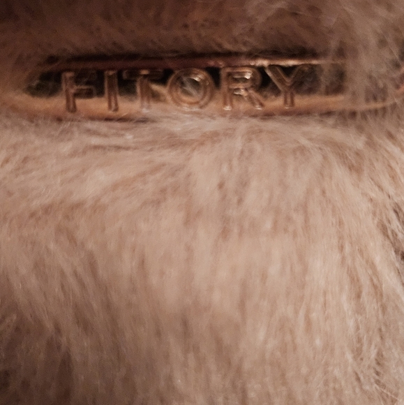 Fitroy Tan Plush Open-Toe Slippers - Picture 5 of 5